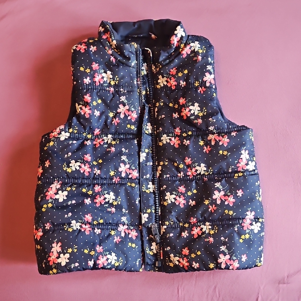 Floral puffer vest